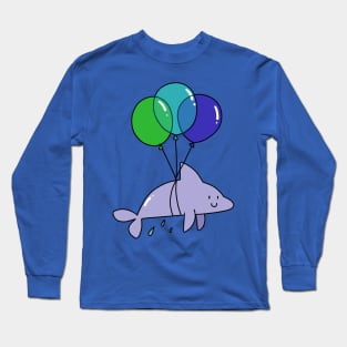 Dolphin with Balloons Long Sleeve T-Shirt